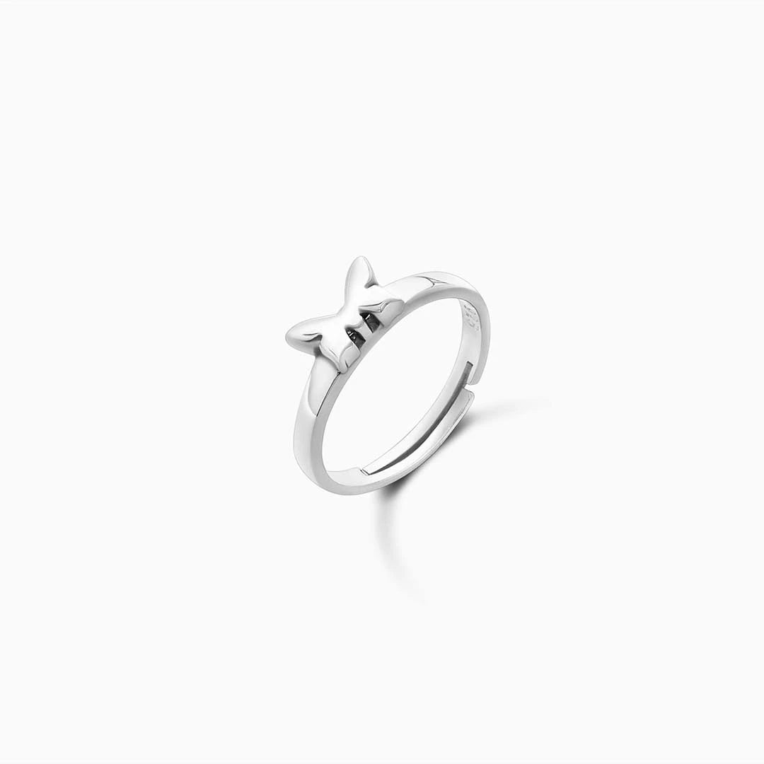 Love Ring - Pure Silver Ring &#8211; Romantic Butterfly Band For Women