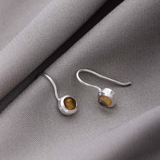 Pure Silver Earrings - Die-Cast Drop Hook Design - Tweov Jewels