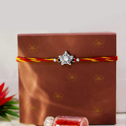 Star Design Silver Rakhi for Brother