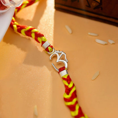 Pure Silver Rakhi - Feel The Peace With Om Pendant