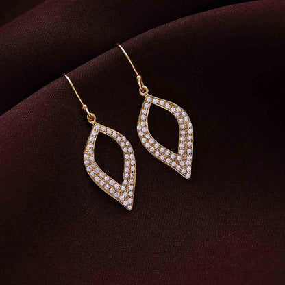Pure Silver Gold Earrings Odyssey of Cubic Zircon