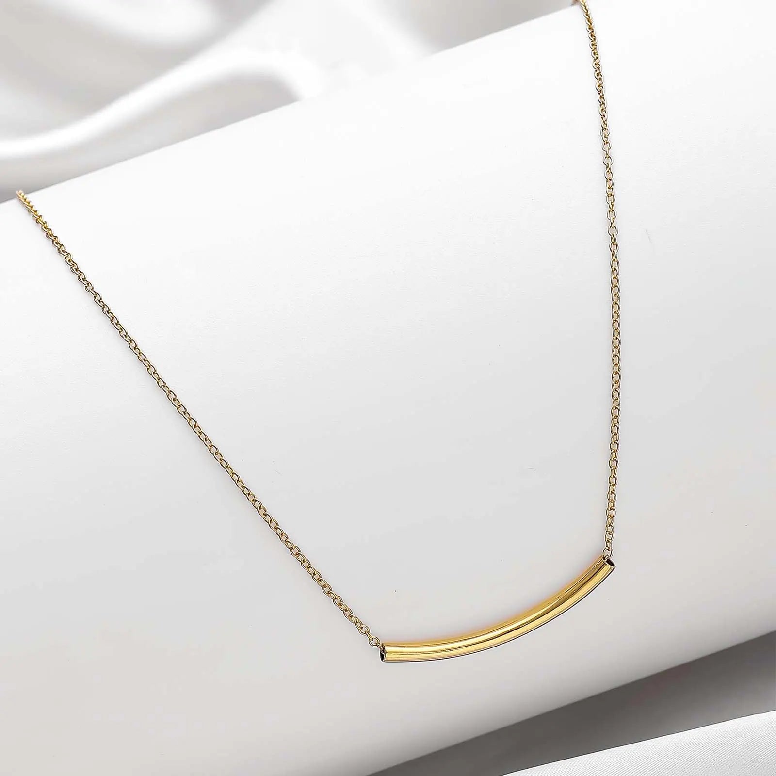 Pure 925 Silver Necklace - Elegant Gold Plated String Chain