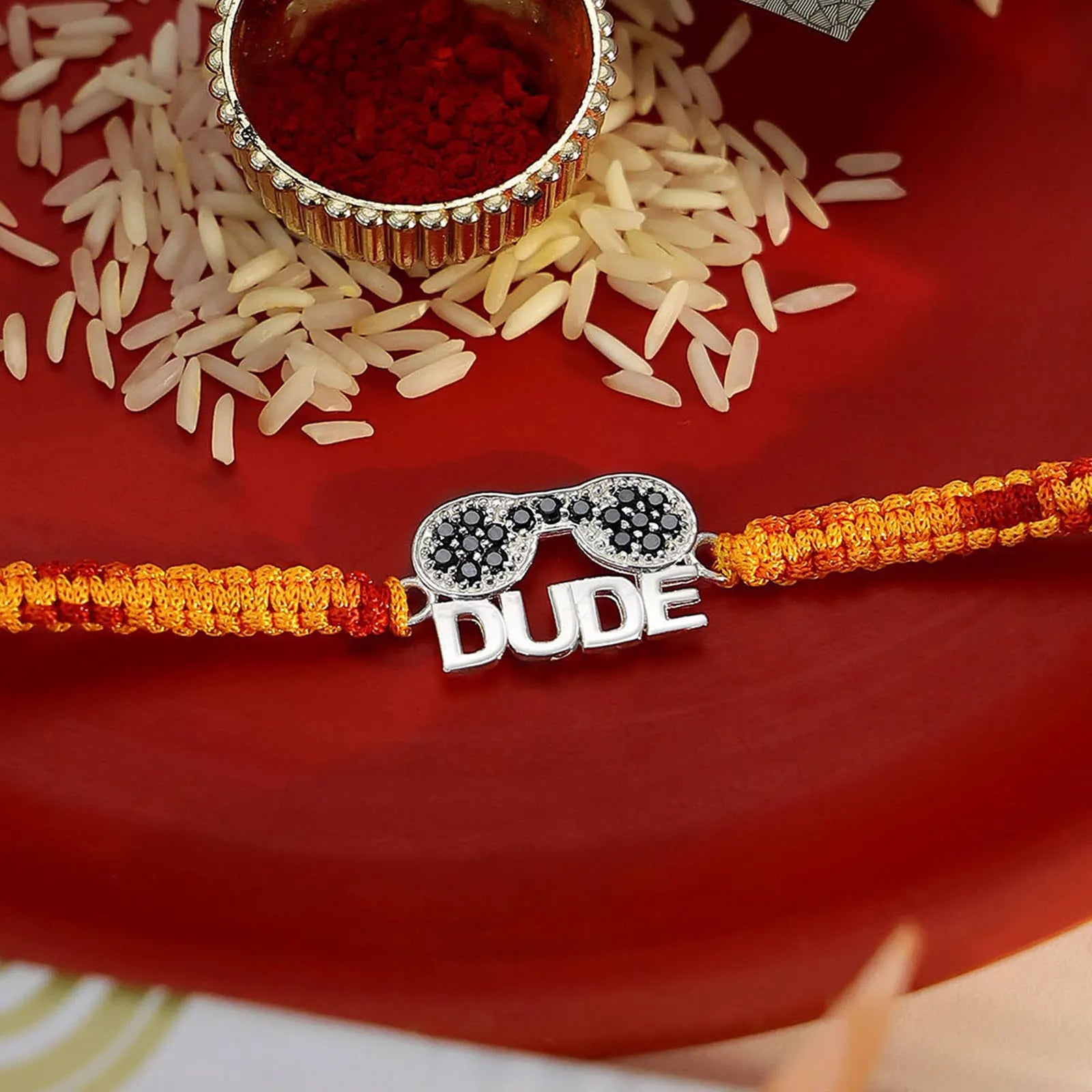 Dude Silver Rakhi for Brother