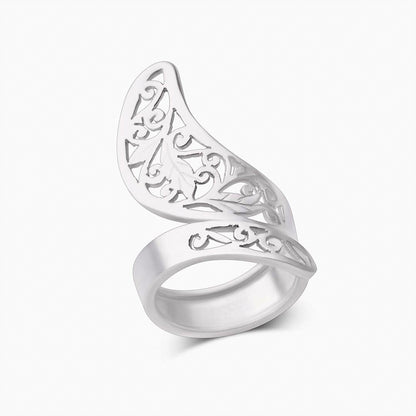 Pure 925 Silver Ring - Filigree Embossed Adjustable Fit - Tweov Jewels