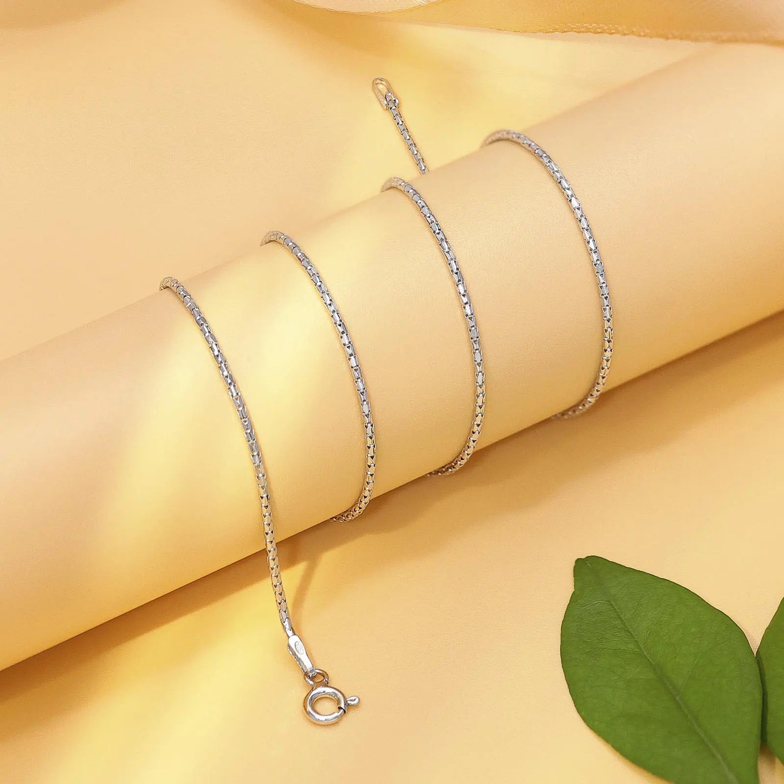 Silver Brick Style Chain