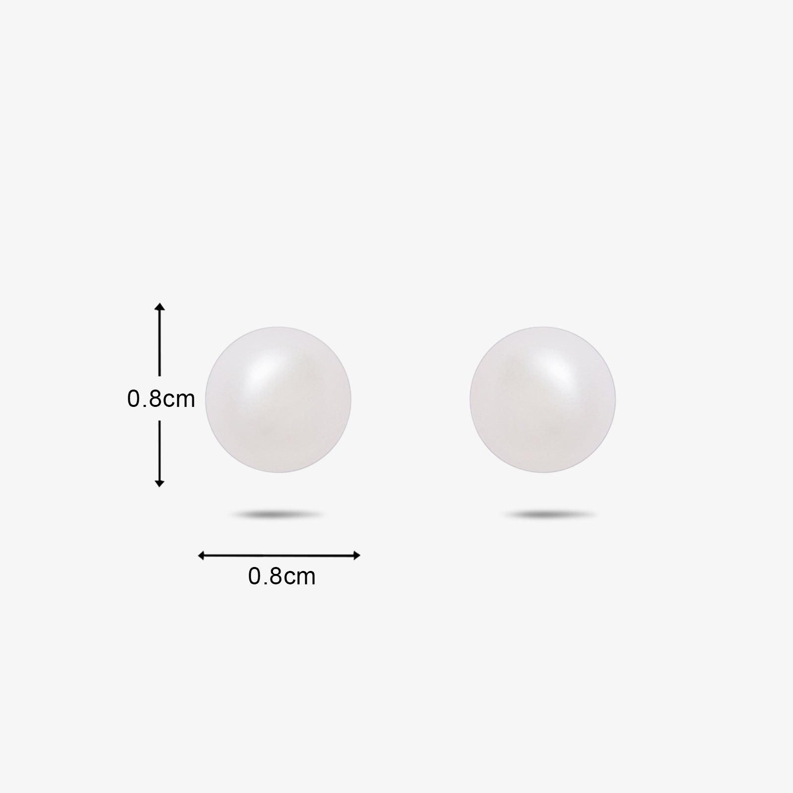 Pure Silver Earrings - Simplistic Daily Wear Pearl Stud - Tweov Jewels