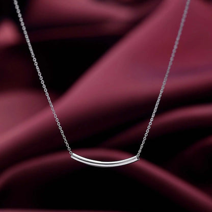 Single String With Silver Finish Necklace