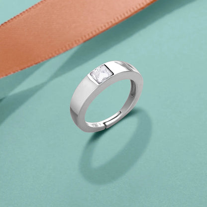 925 sterling silver white stone ring