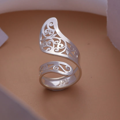 Pure 925 Silver Ring - Filigree Embossed Adjustable Fit - Tweov Jewels