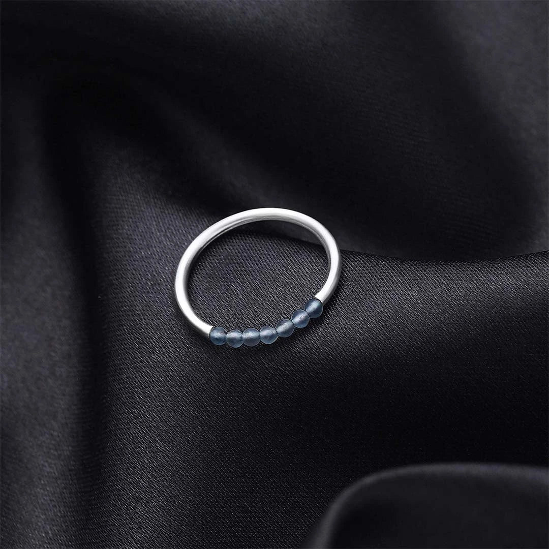 Classic Rings - Pure Silver Ring &#8211; Made With Grand Grey Crystal