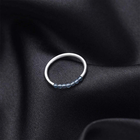 Classic Rings - Pure Silver Ring &#8211; Made With Grand Grey Crystal