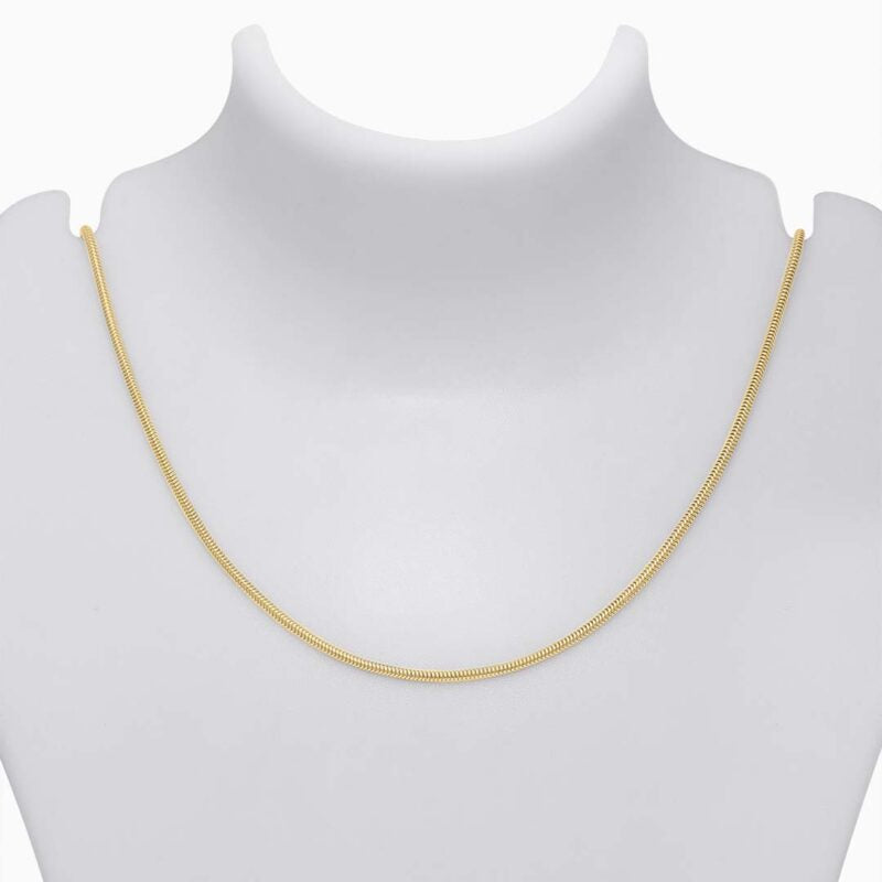Silver Chains - Pure 925 Silver Chain &#8211;  Gold Plated With Thick Rope Design
