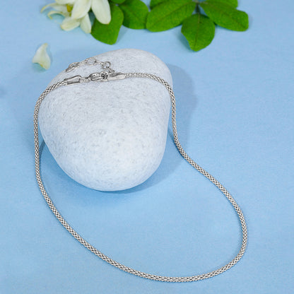Braided Design Silver Anklet for Women - Tweov Jewels