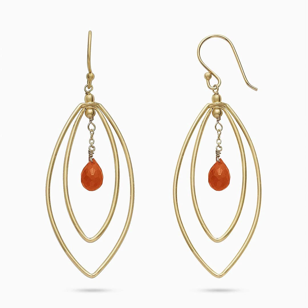 Tops Earrings - Pure Silver Earrings &#8211; Touch Of Beauty Carnalian
