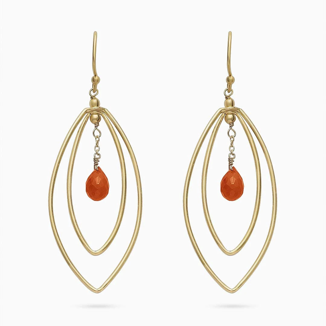 Silver Earrings - Pure Silver Earrings &#8211; Touch Of Beauty Carnalian