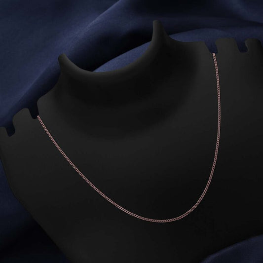 Mens Collection - Pure 925 Silver Chain &#8211; Coral Glow Cuban Link Design