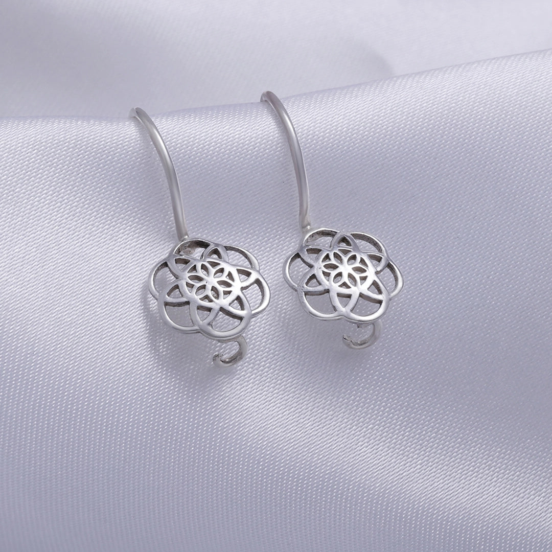 Drop Earrings - Daily Cosmos Simple Silver Earrings