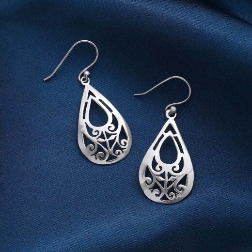 Drop Earrings - Pure Silver Drop Earrings &#8211; Classic Teardrop Dangle