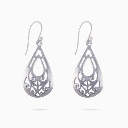 Silver Earrings - Pure Silver Drop Earrings &#8211; Classic Teardrop Dangle
