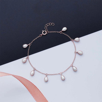 Pure Silver Bracelet for Men &amp; Women - Pure Silver Bracelet &#8211; Made With Rosy Droplet Pearl