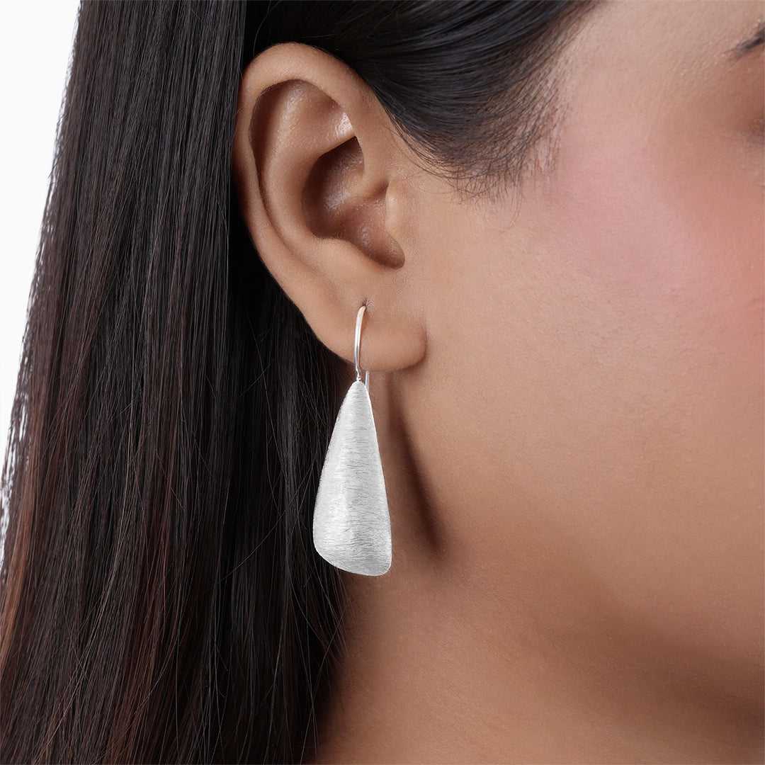 Drop Earrings - Pure Silver Earrings &#8211; Bird Feather Drop