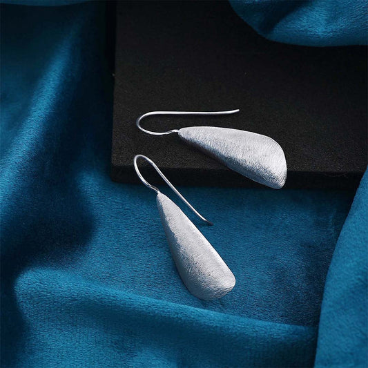 Contemporary Jewellery - Pure Silver Earrings &#8211; Bird Feather Drop
