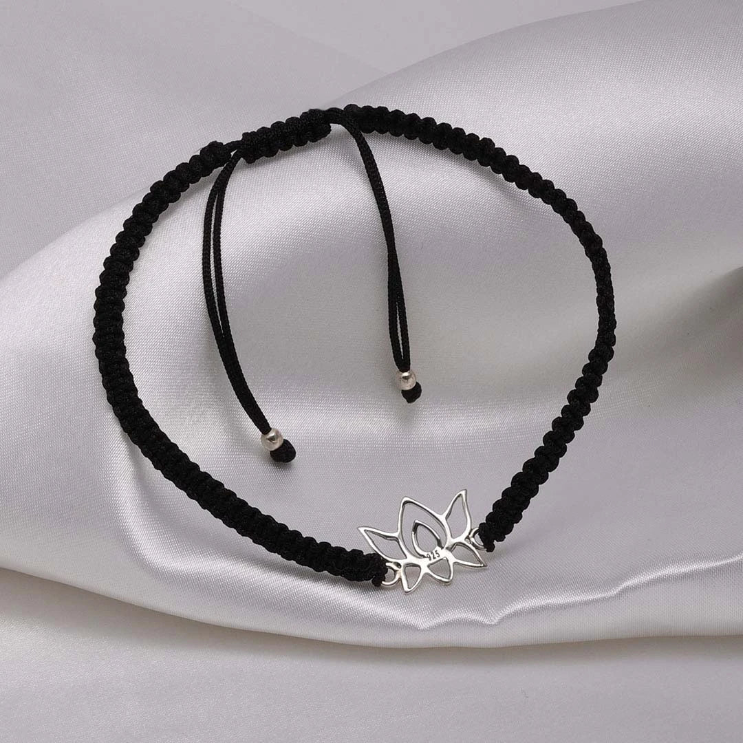 thread anklets for girls - Enlighted and Enchanted Black Thread Anklet
