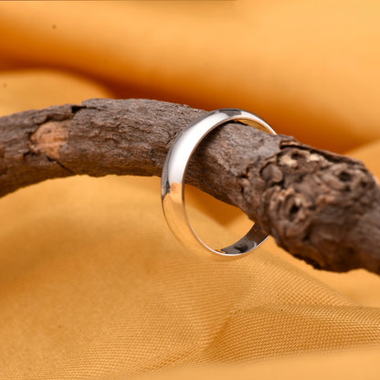 Classic Rings - Pure Silver Ring &#8211; Sleek Plain Design