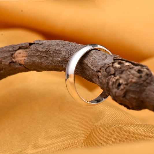 Classic Rings - Pure Silver Ring &#8211; Sleek Plain Design