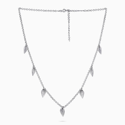 Neck Pieces - Pure Silver Necklace &#8211; Multi-Leaf Oxidized Choker