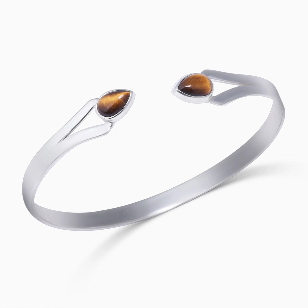 Pure Silver Bracelet for Men &amp; Women - Pure Silver Bracelet &#8211; Elite Tiger-Eye Stone Design