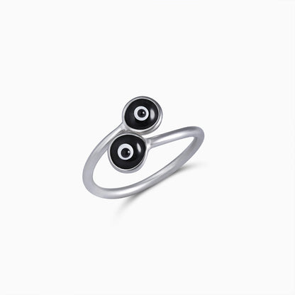 Silver Rings - Found My Strength Silver-Black Evil Eye Ring