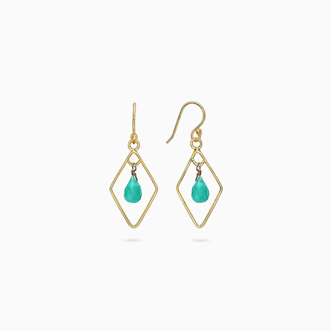 Great Summer Sale - Pure Silver Earrings &#8211; Bold Gold Green Garnet