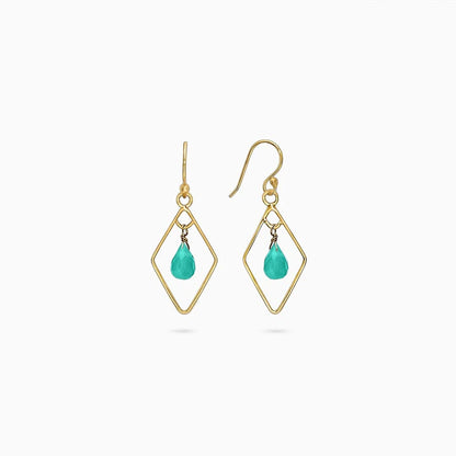 Great Summer Sale - Pure Silver Earrings &#8211; Bold Gold Green Garnet