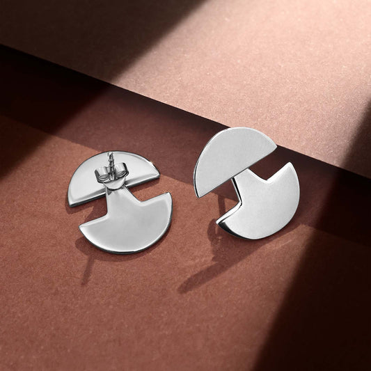 Great Summer Sale - Pure Silver Earrings &#8211; Shiny 3 in 1 Mini Moons
