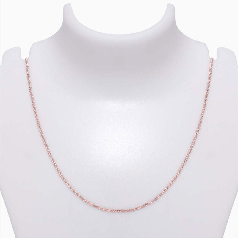 238 - Pure 925 Silver Chain &#8211; Golden Glamour Of Cuban Link Model