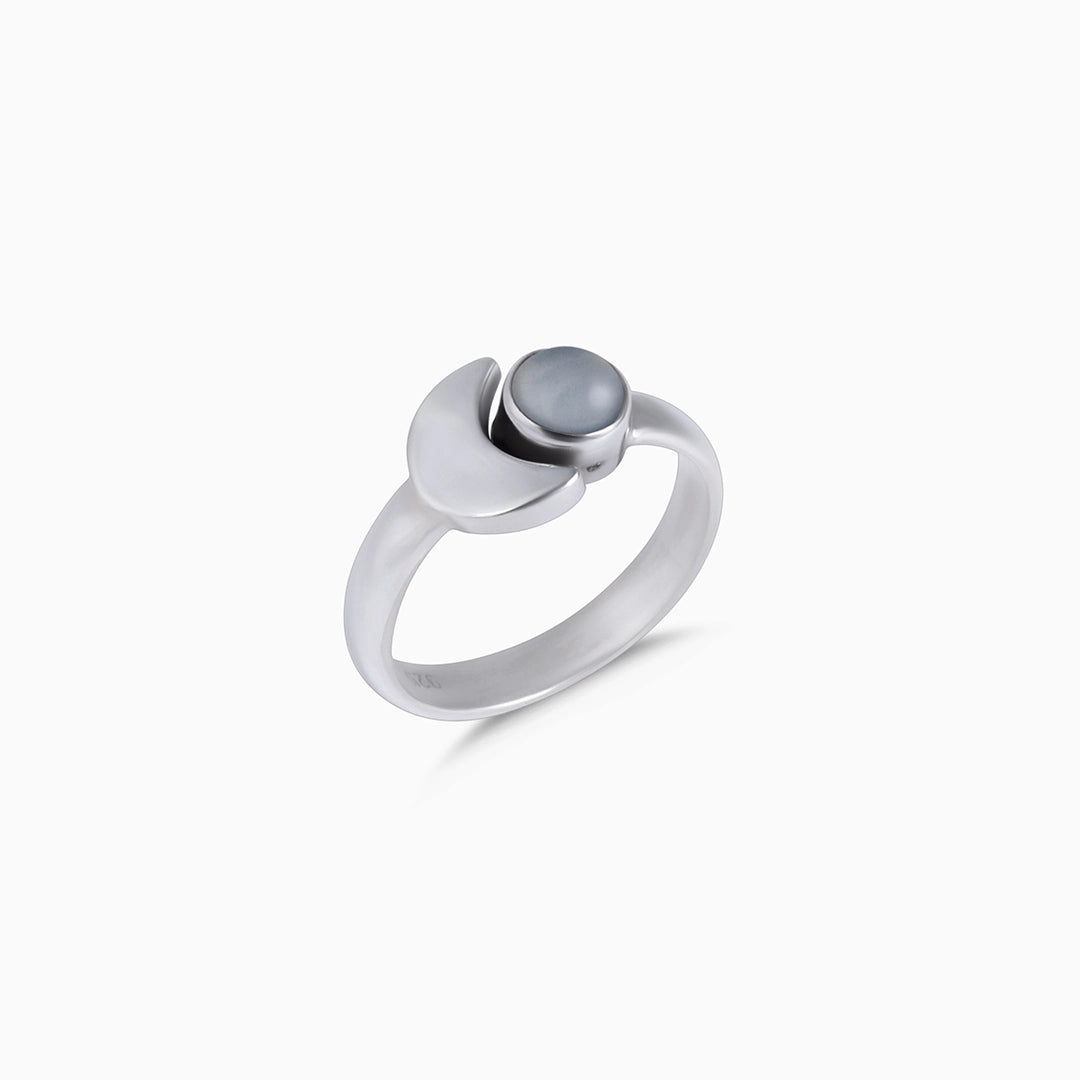 Silver rings for gift - Pure Silver Ring &#8211; Sparkling Moonlit Grey Moonstone