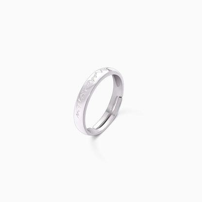 silver ring - Pure Silver Ring &#8211; Engraved With Heartbeat