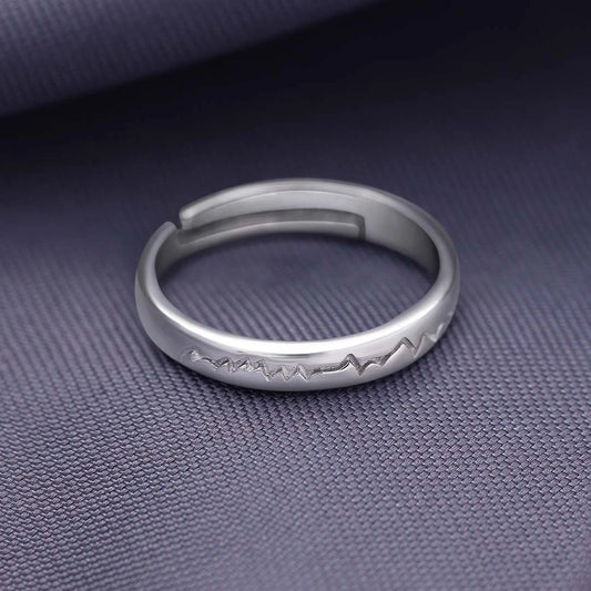 Silver Rings - Pure Silver Ring &#8211; Engraved With Heartbeat