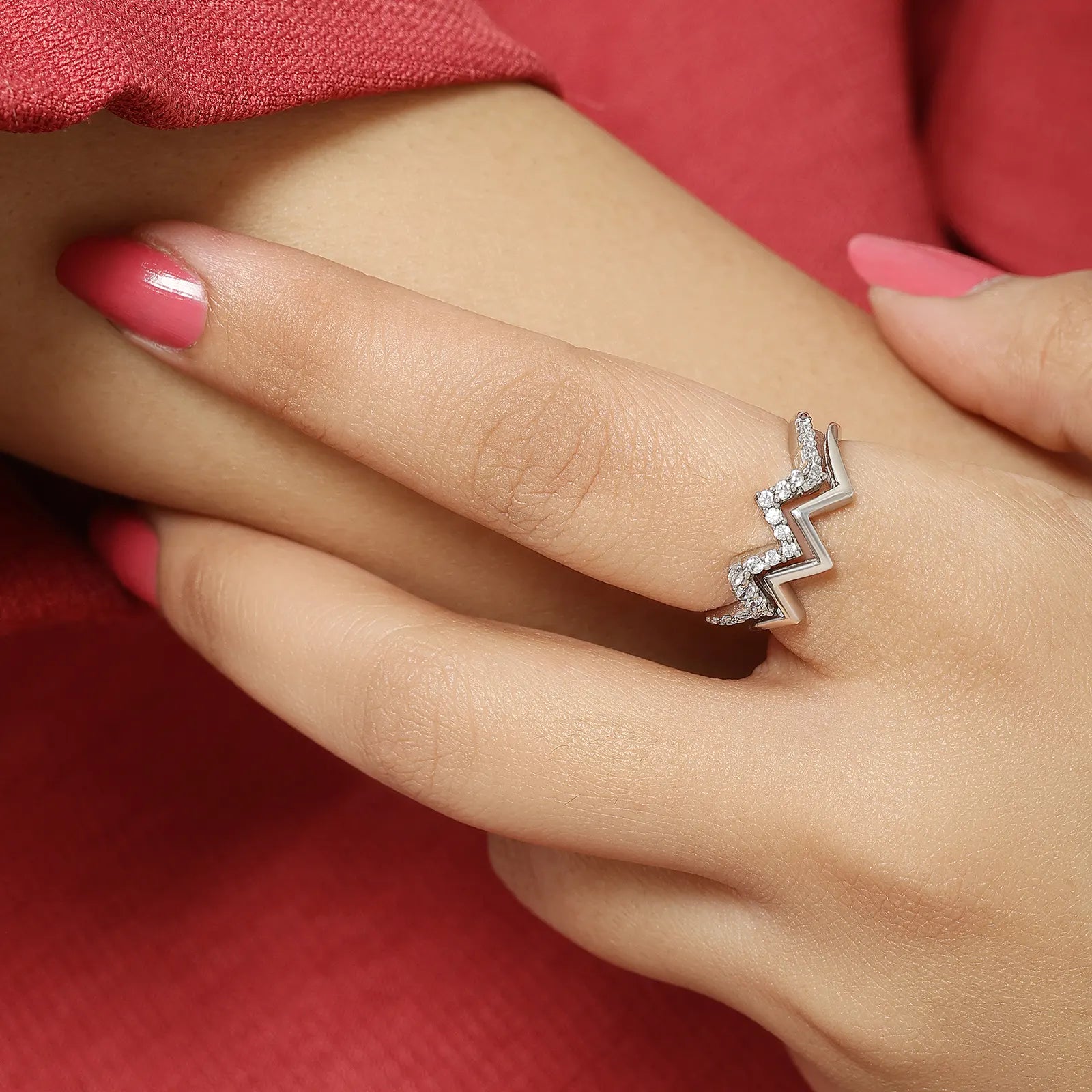 Silver Wave Ring for Women