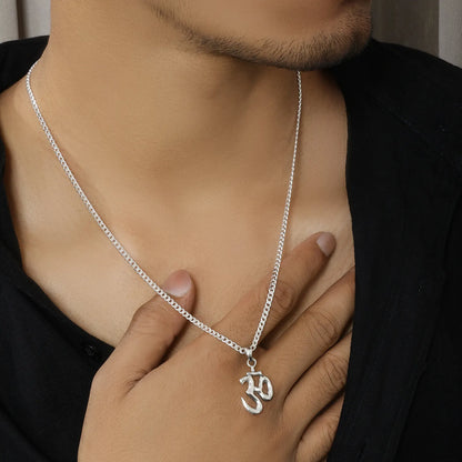 Om Pendant in Pure Silver