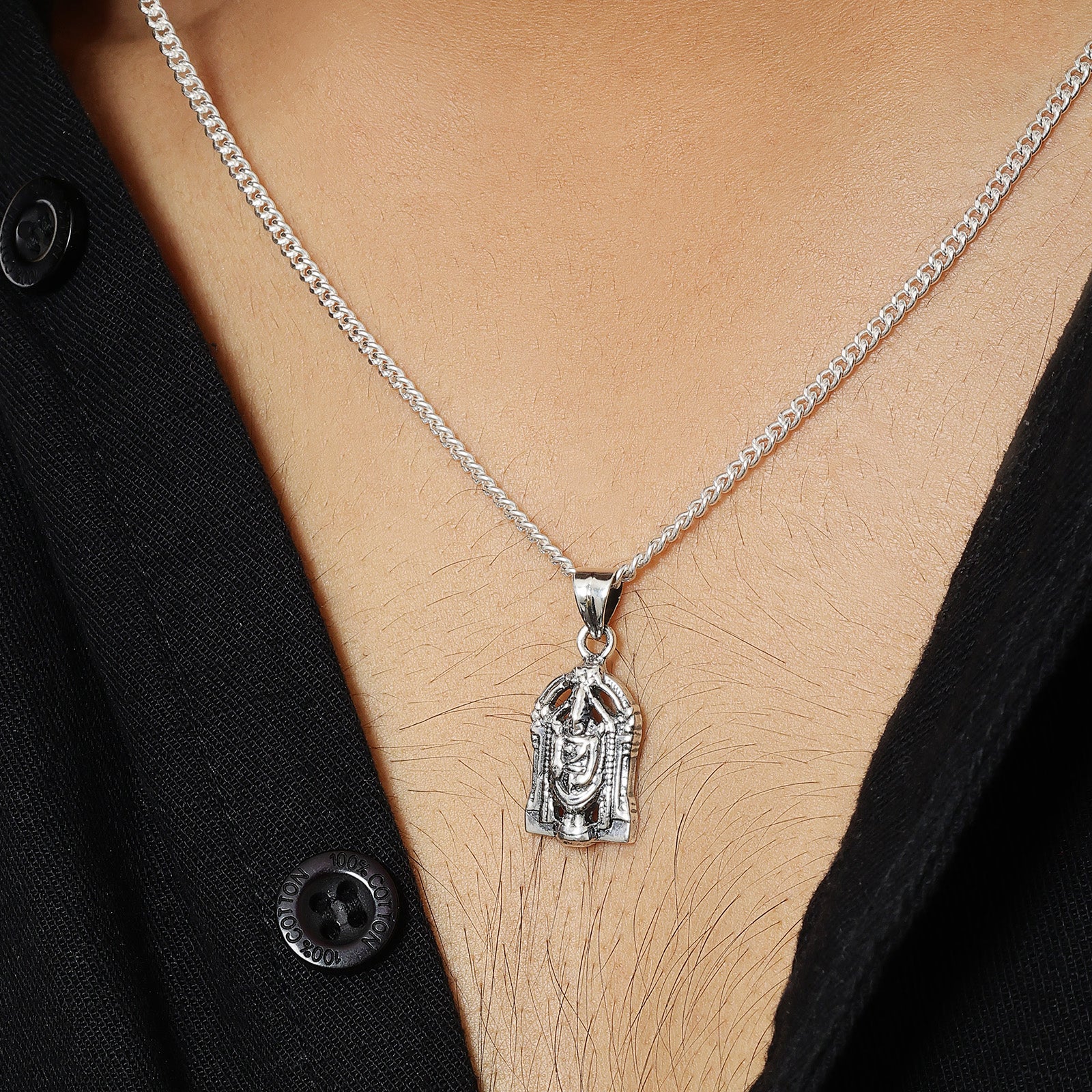 Pure Silver Tirupati Balaji Pendant