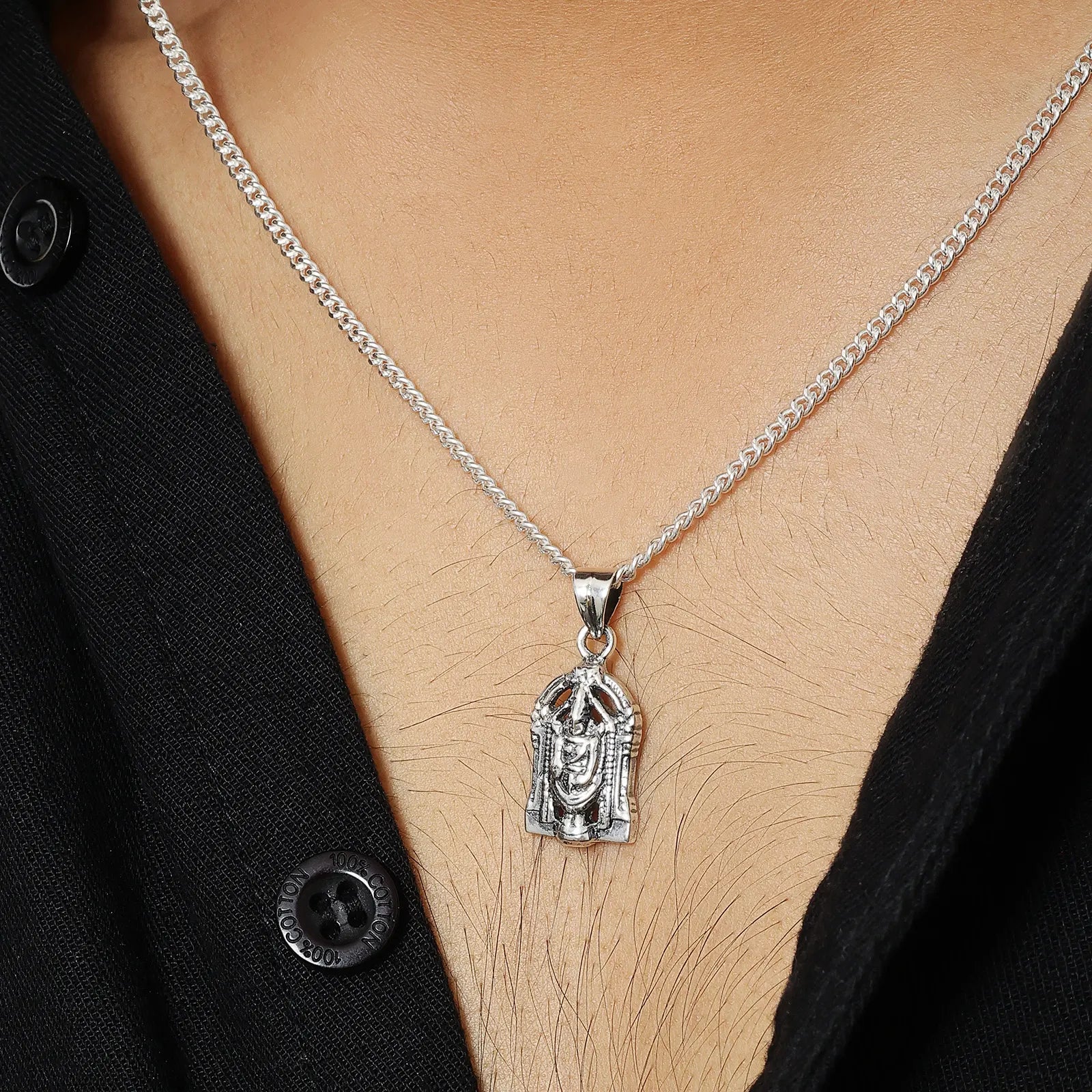 Pure Silver Tirupati Balaji Pendant