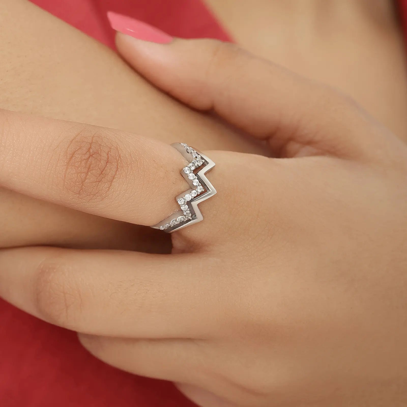Silver Wave Ring for Women