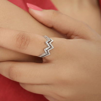 Silver Wave Ring for Women