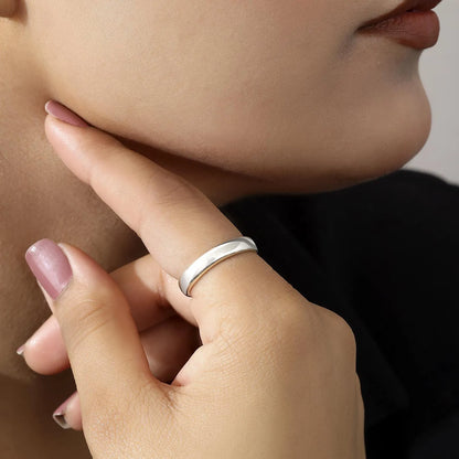 Silver Minimal Plain Ring - Tweov Jewels