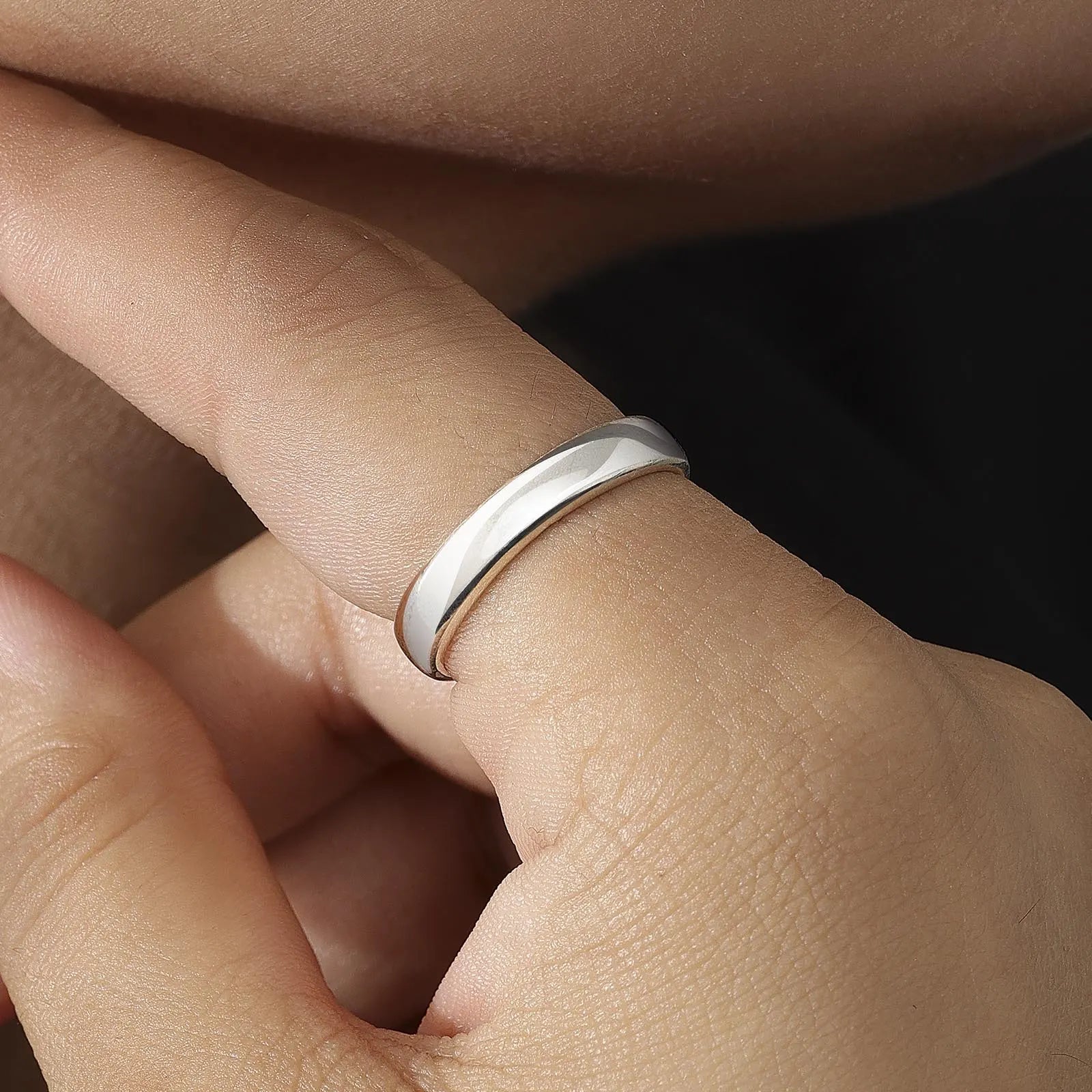 Silver Minimal Plain Ring - Tweov Jewels