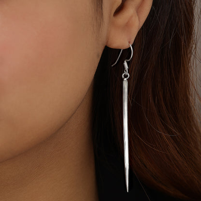 Pure Silver Earrings - Dazzling Pencil-Shaped Design - Tweov Jewels