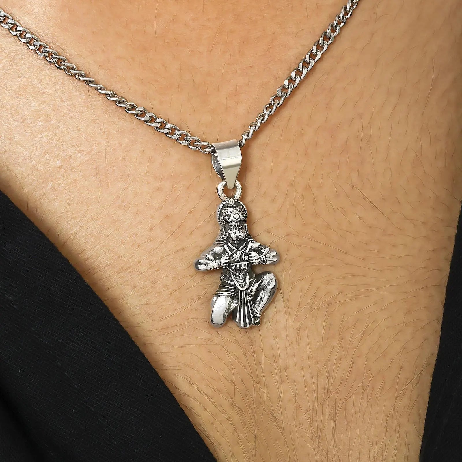 Pure Silver Hanuman Pendant