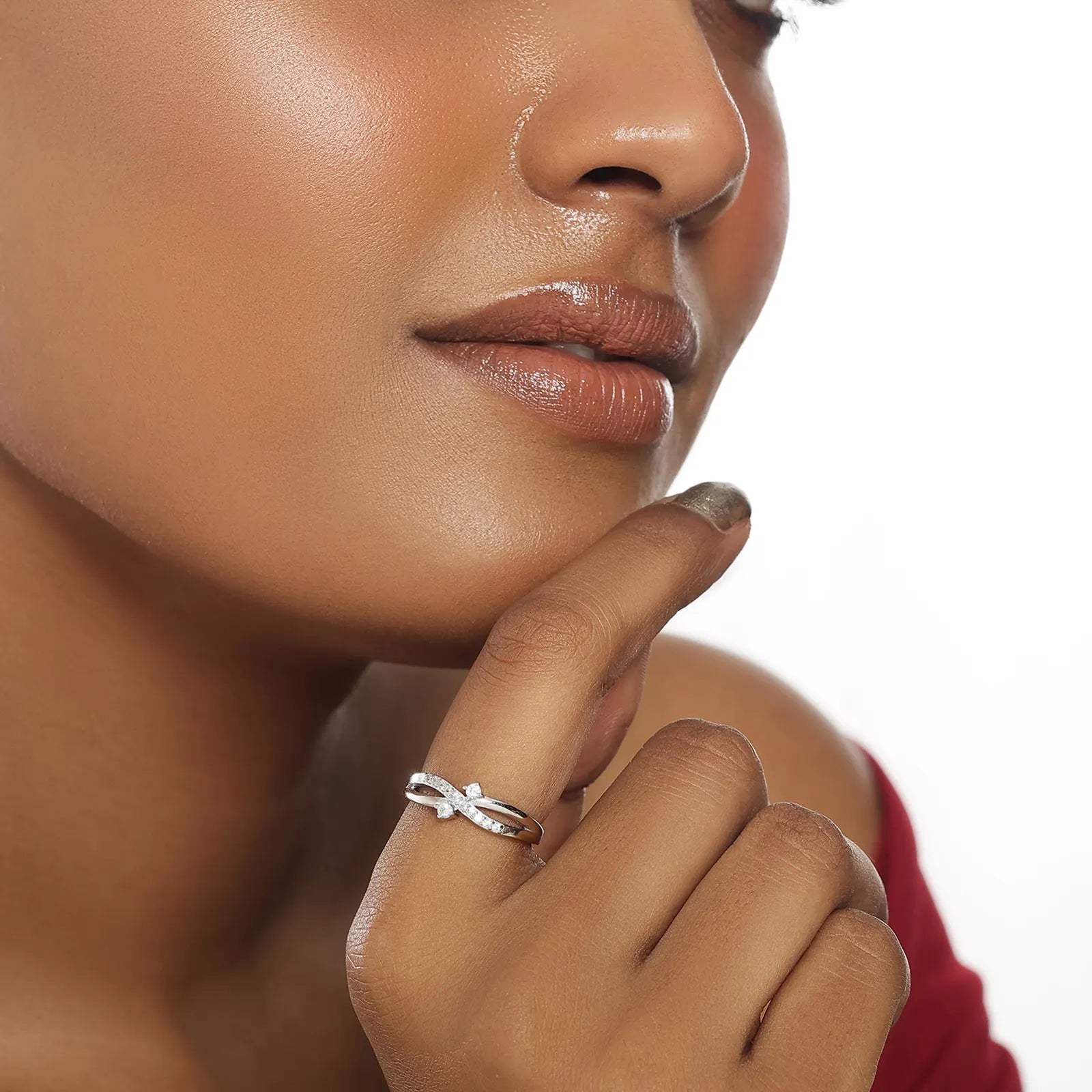 Infinity Cut Silver Ring